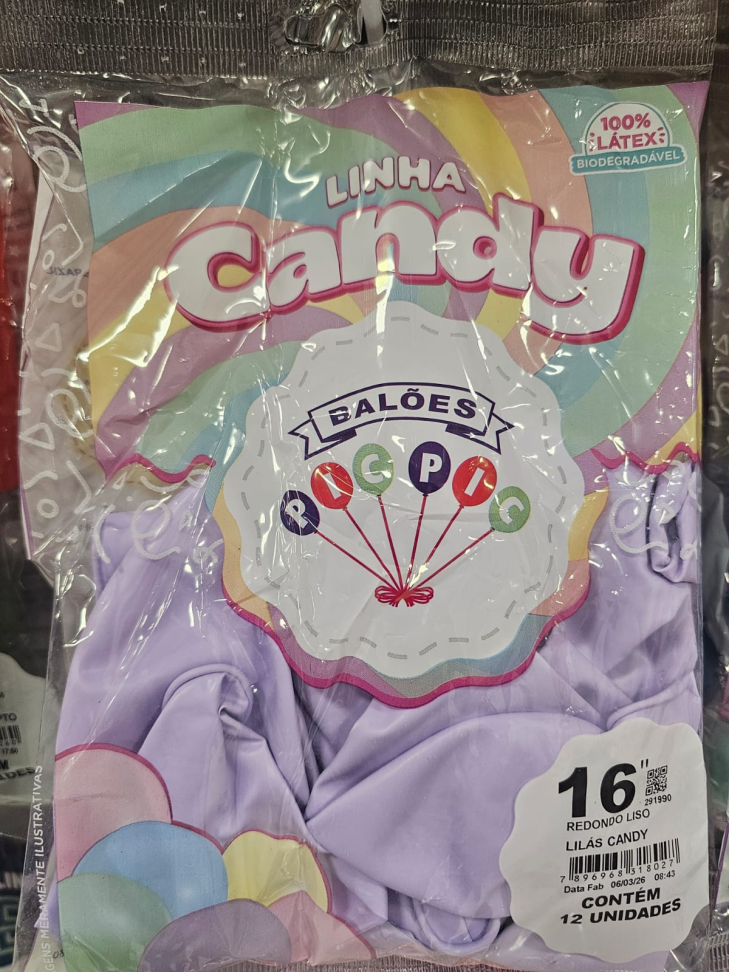 Balão Candy Color 16" Lilas Candy