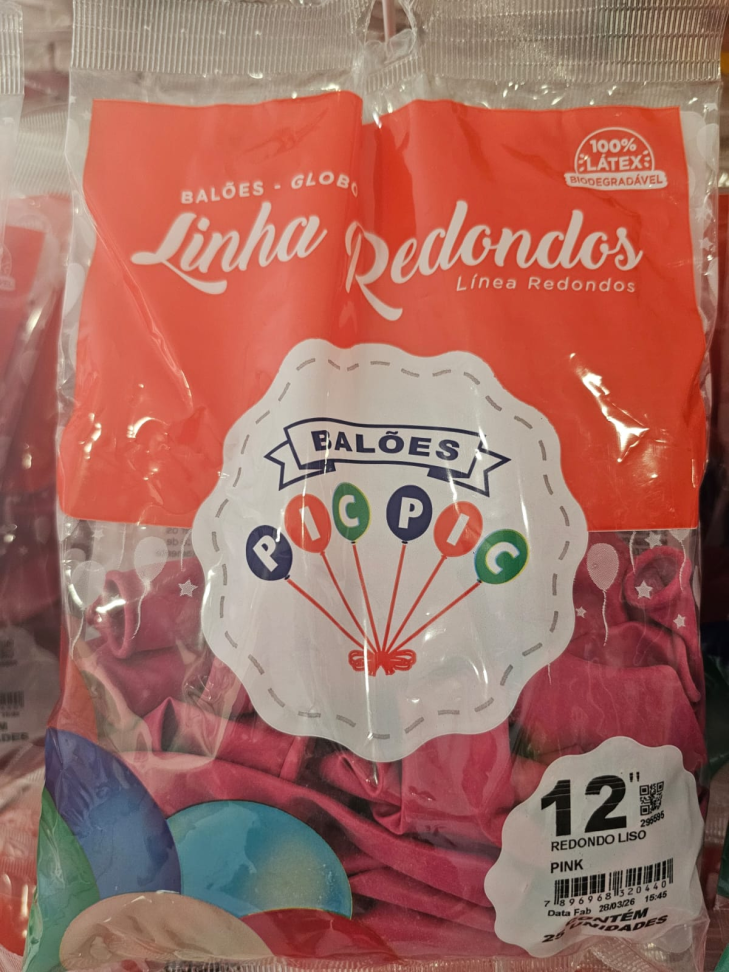 Balão 12" Rosa Baby
