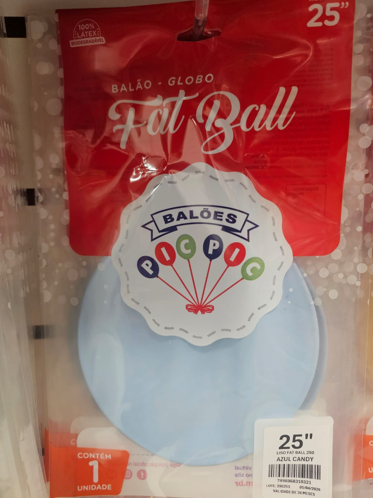Balão Fat Ball Azul Candy