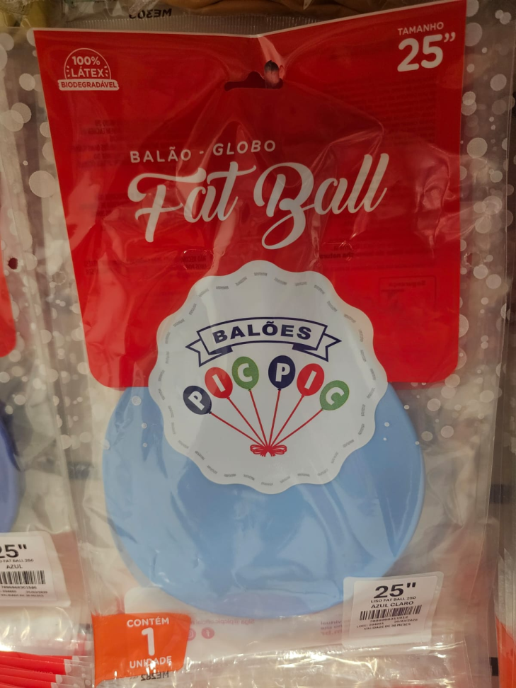 Balão Fat Ball Azul Claro