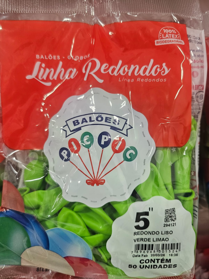 Balão Verde Limão 5"