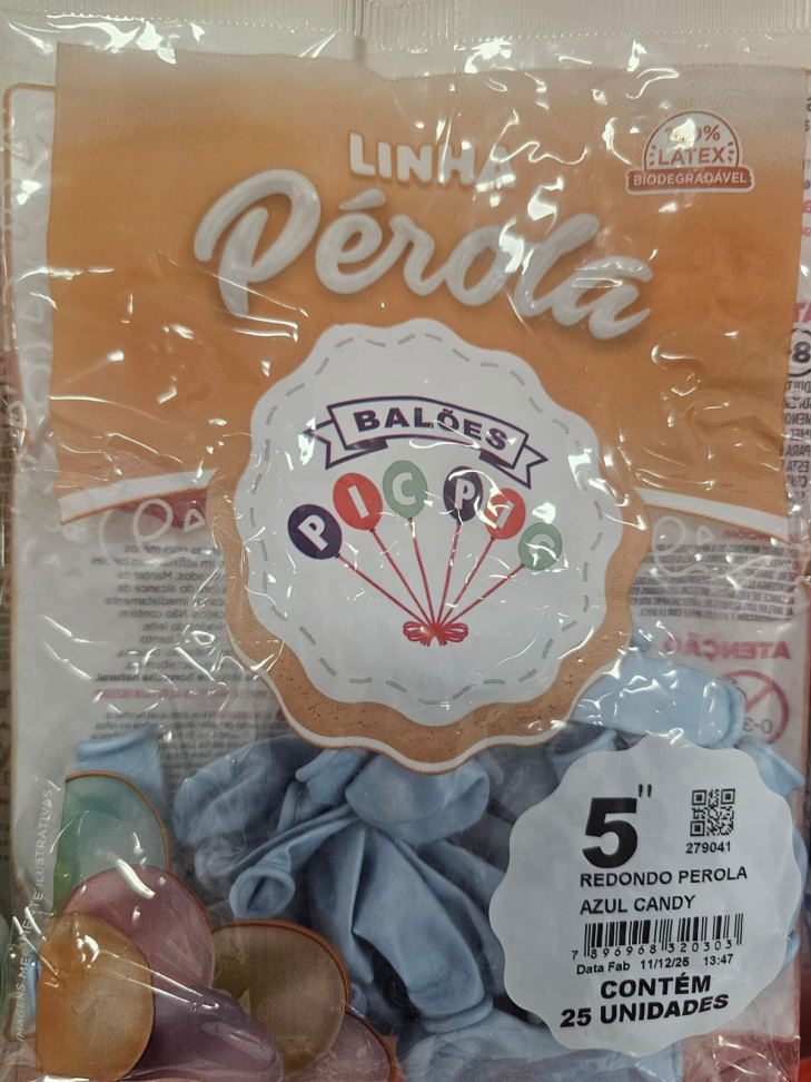 Balão Perola Azul  5"