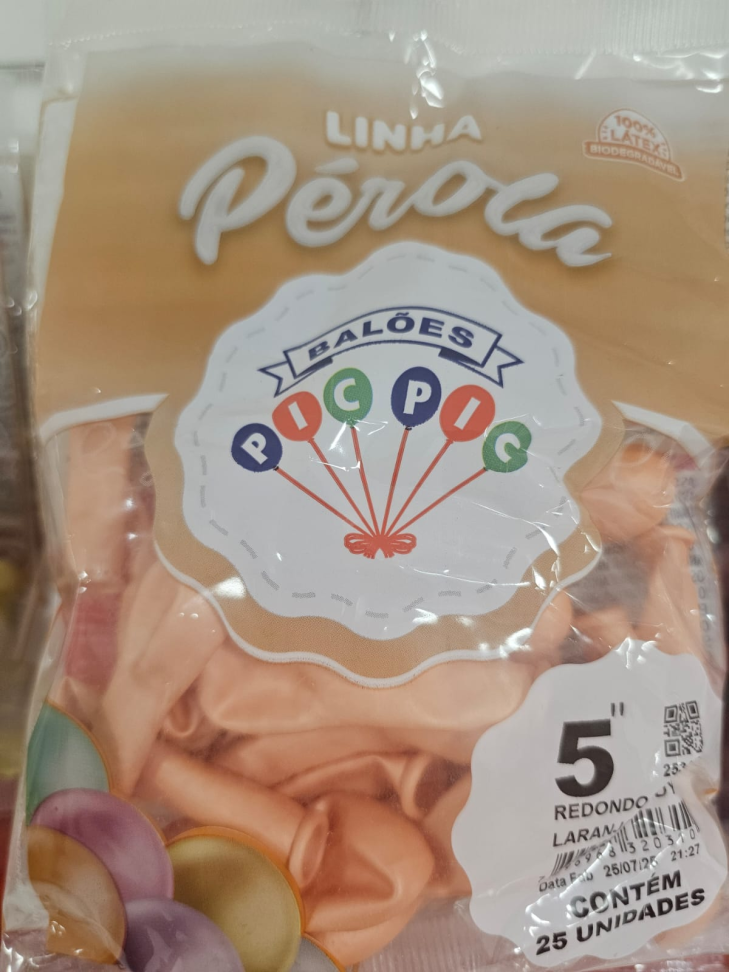 Balão Perola Laranja 5"