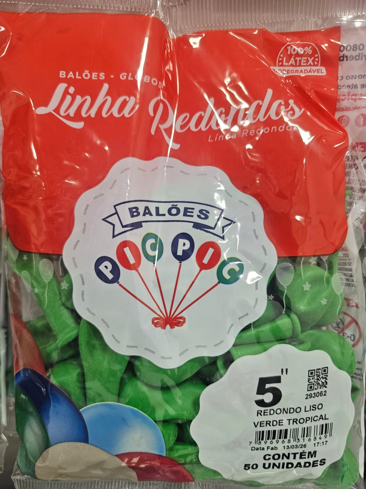 Balão Verde Tropical 5"