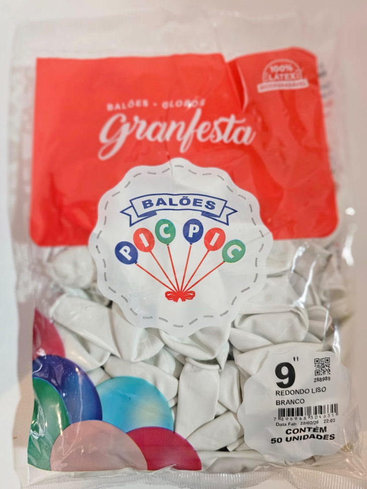 Balão Branco 9"