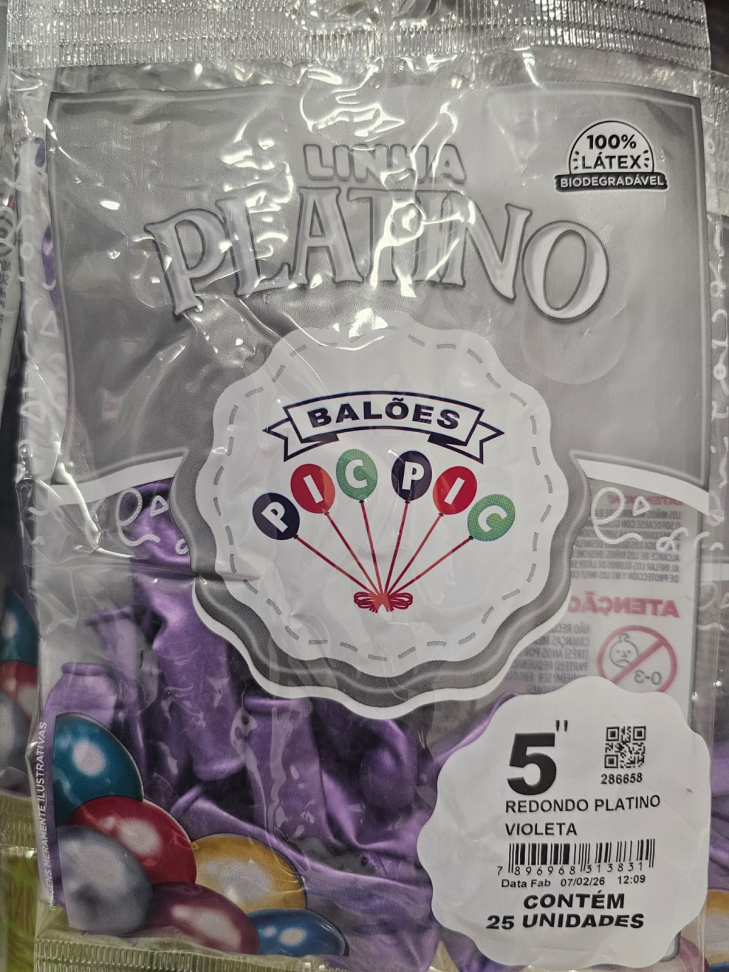 Balão 5" Platino Violeta