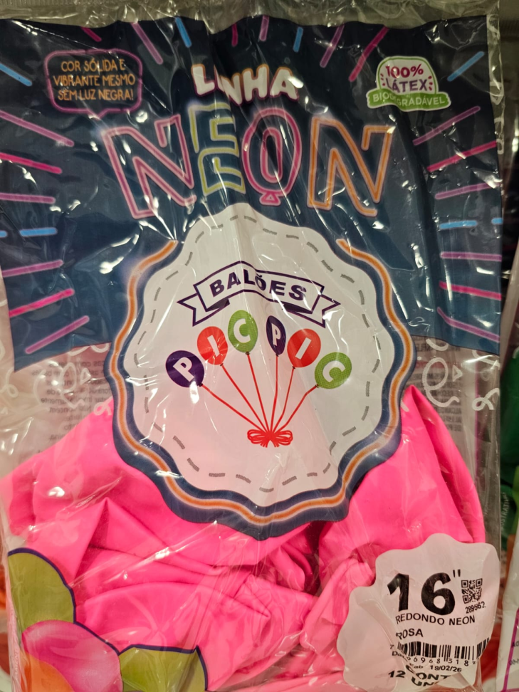 Balão Neon 16" Rosa