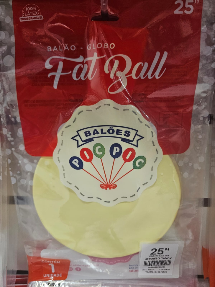 Balão Fat Ball Amarelo Candy