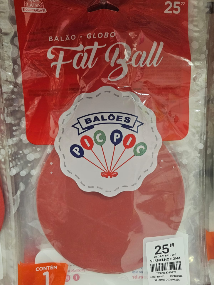 Balão Fat Ball Vermelho Roma