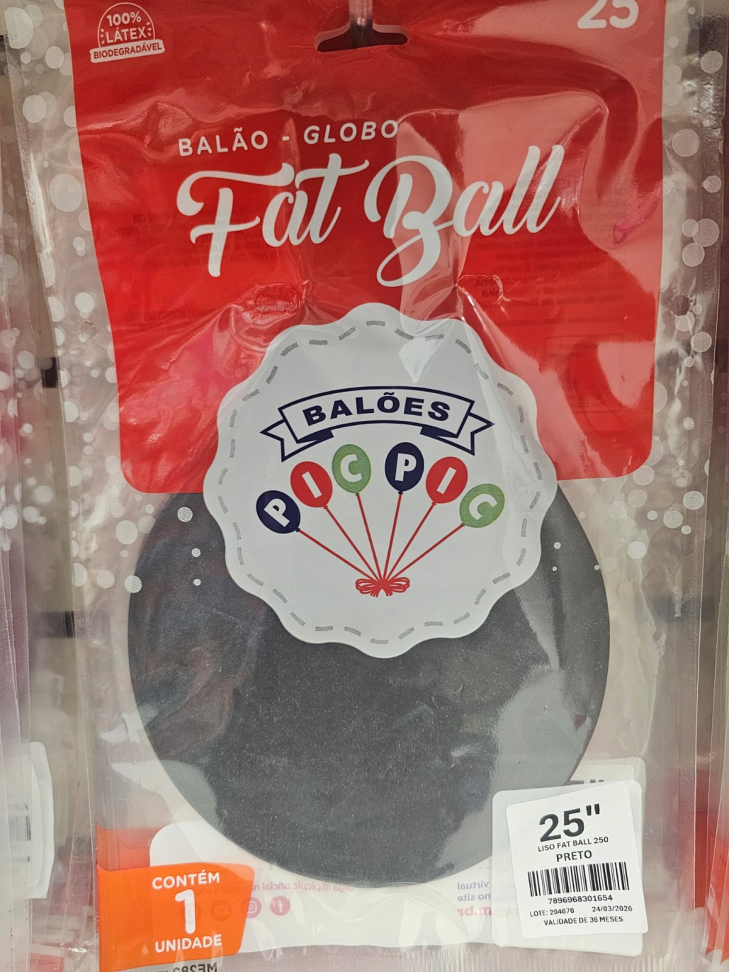 Balão Fat Ball Preto