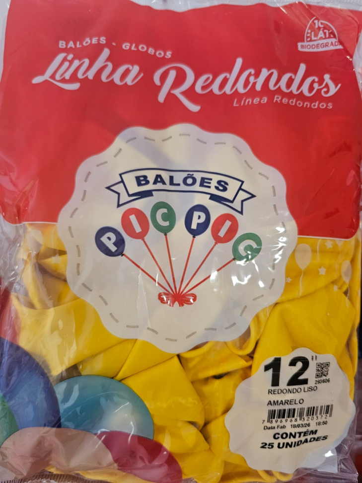 Balão 12" Amarelo