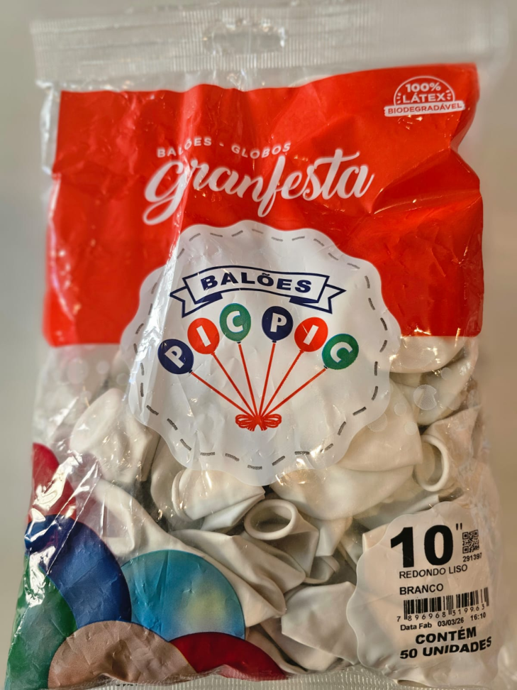 Balão Branco 10"