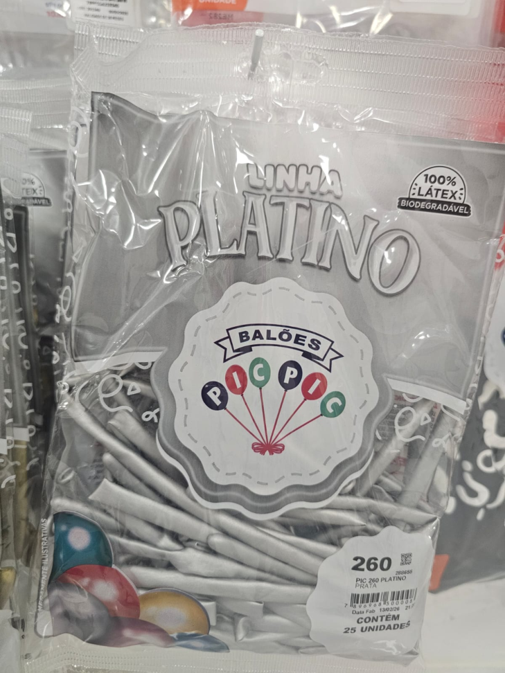 Balão 260 Platino Prata