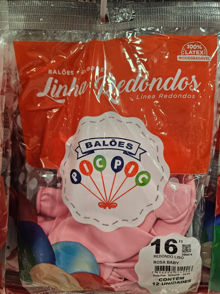 Balão 16" Rosa Baby