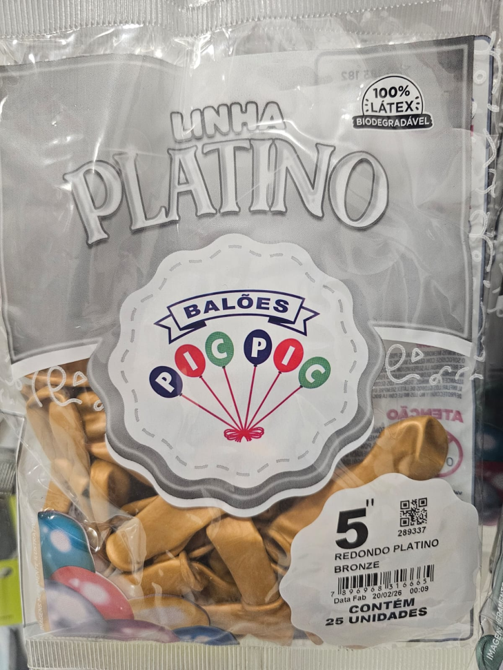 Balão 5" Platino Bronze