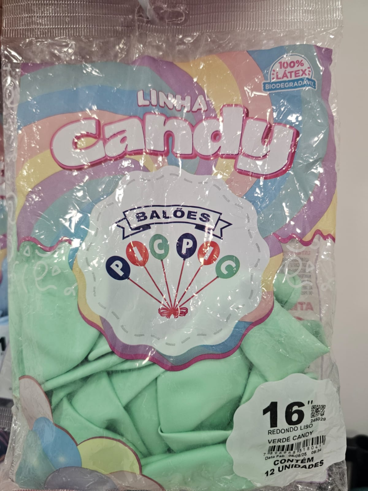 Balão Candy Color 16" Verde Candy