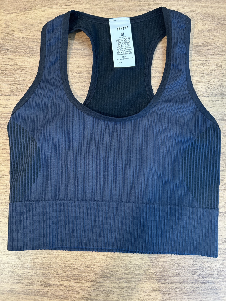 Top Esportivo Alça Larga Trifil preto