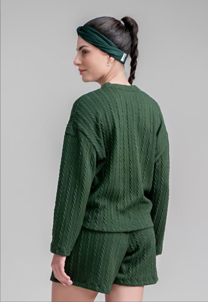 Blusa Trico manga longa Larulp verde - #3