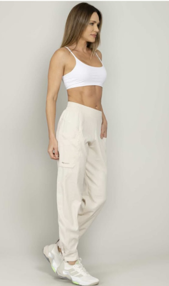 Calça Jogger Run More bege
