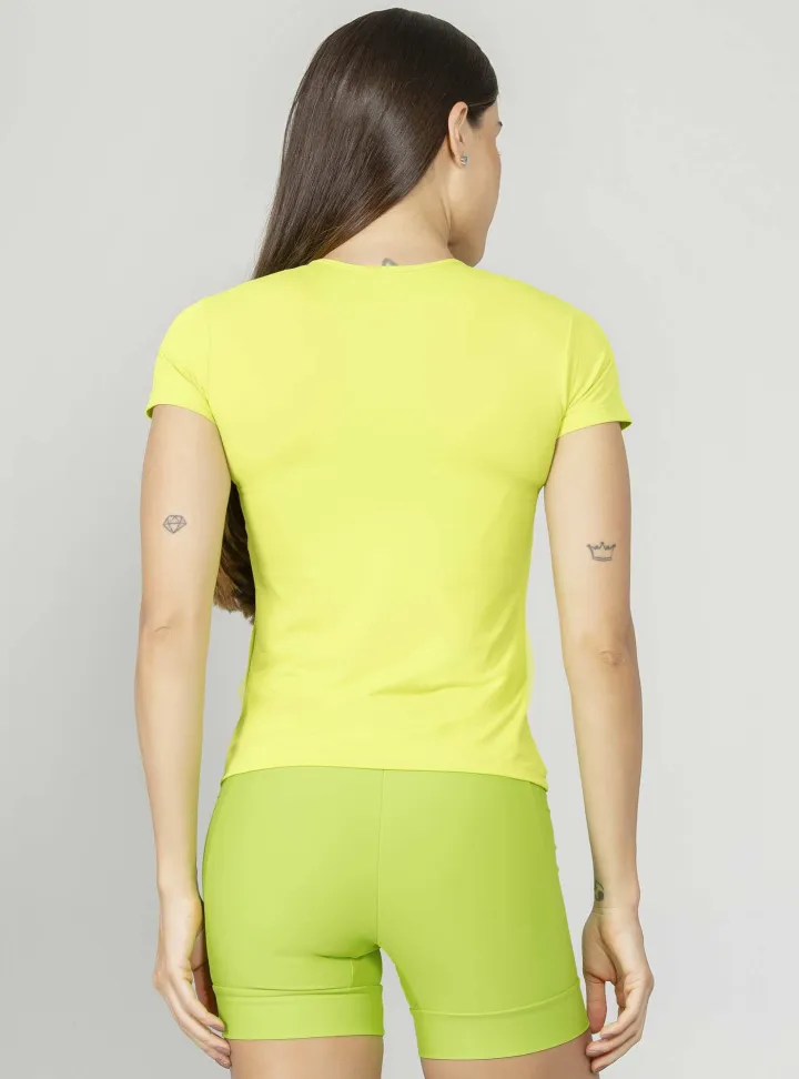 Baby look Decote redondo Run More verde - #3