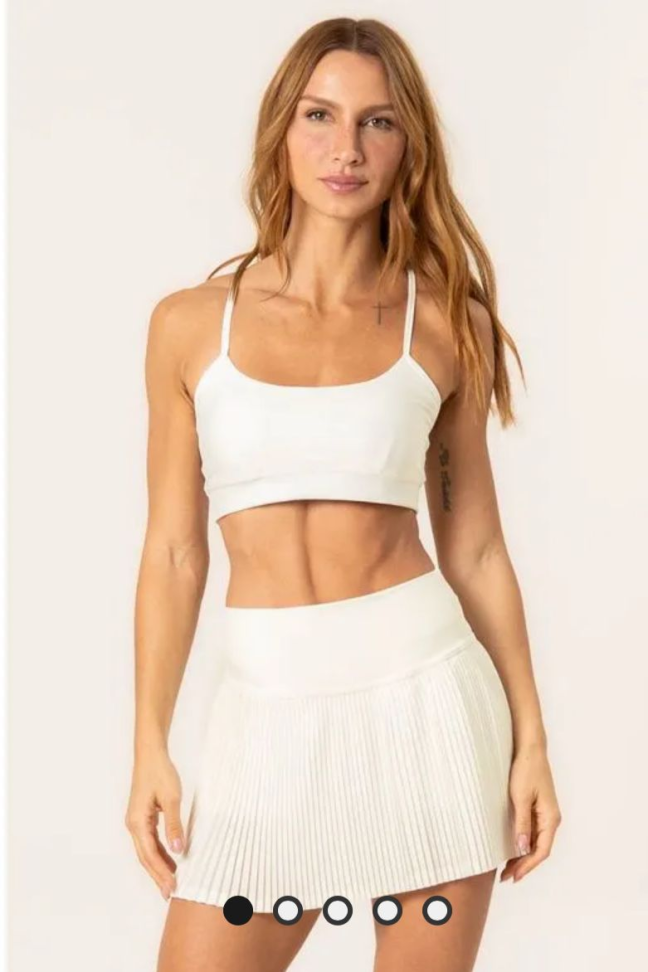 Saia Short Plissado Vivame branco