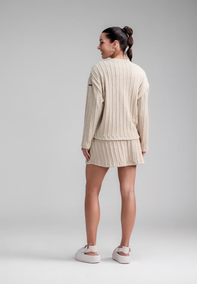 Saia Short Trico Larulp bege