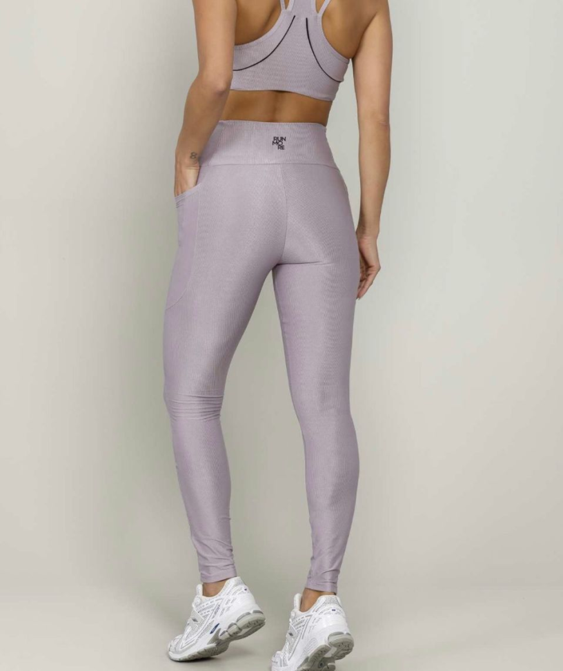 Legging com bolso roxo Run More - #3