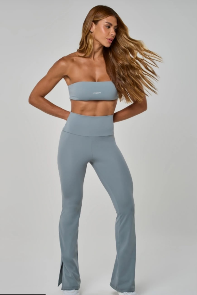 Legging Bailarina Vestem cinza platinum