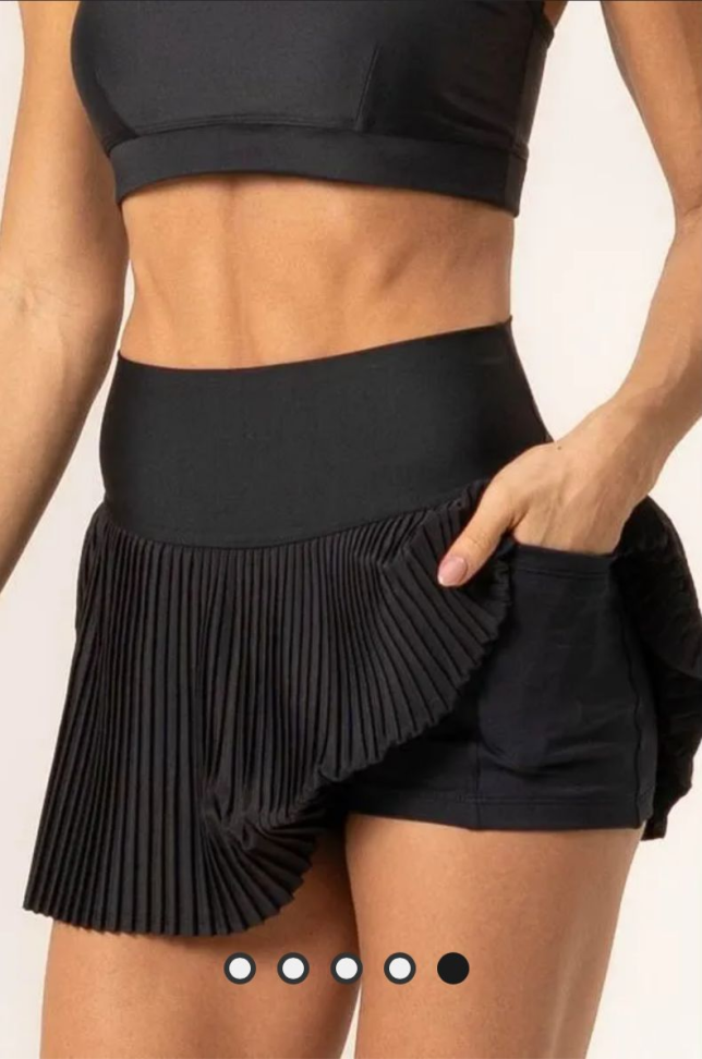 Saia Short Plissado Vivame preto - #3