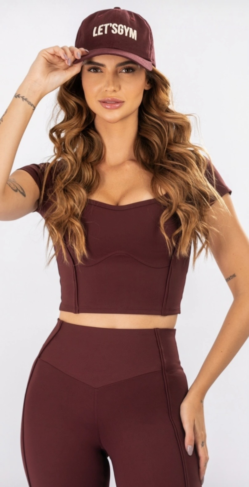 Cropped Intense Let’s Gym burgundy