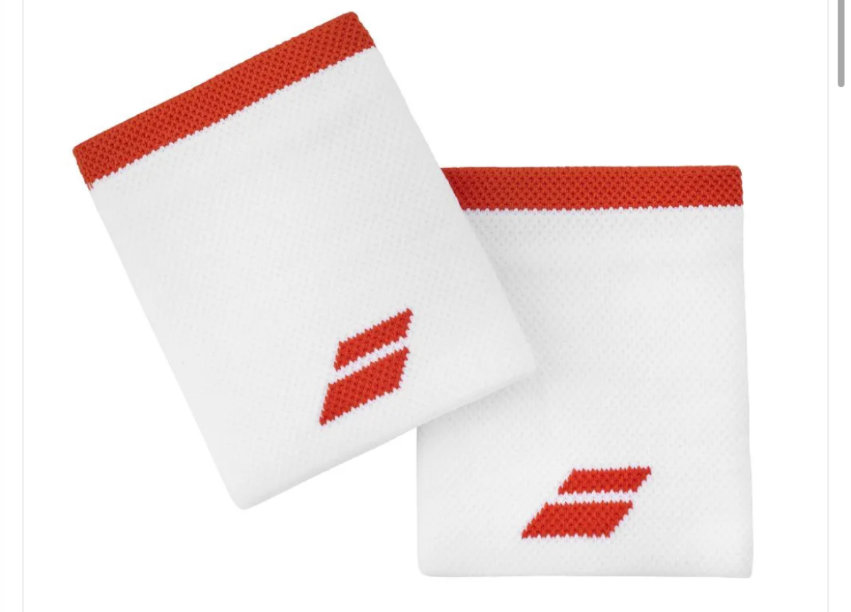 Munhequeira Logo Wristband Branca/Vermrlho (curta)