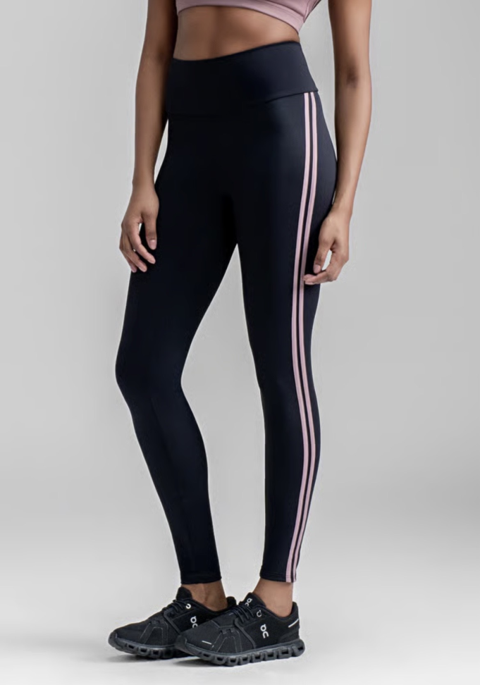 Legging Caroline Larulp preto/rosa