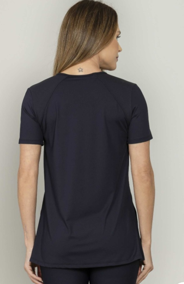 Blusa Alongada com Fenda Run More preto - #3