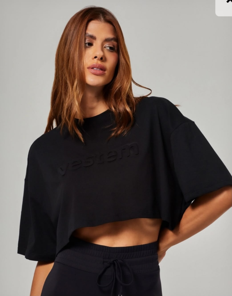 Camiseta Croped Vestem preto