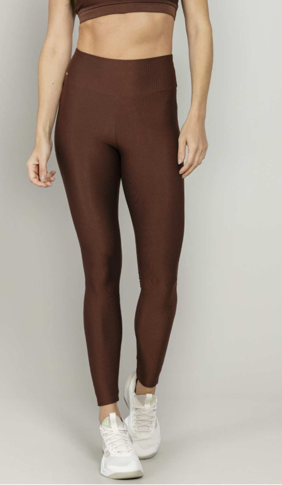 Legging com bolso Run More marrom
