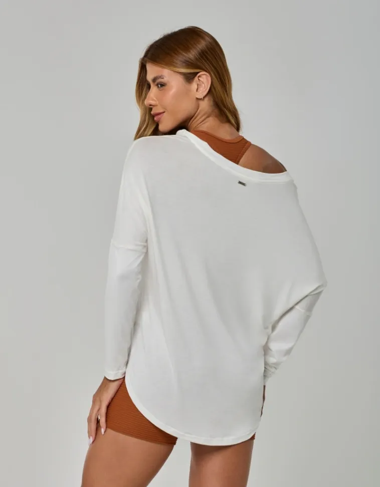Blusa Manga Longa Linea Vestem Branca