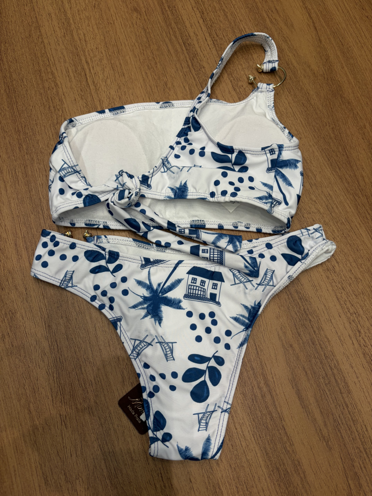 Biquíni Azul com Branco