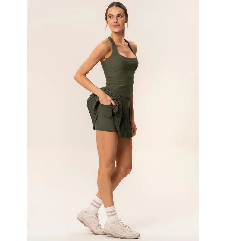 Saia Short Plissado Vivame verde - #3