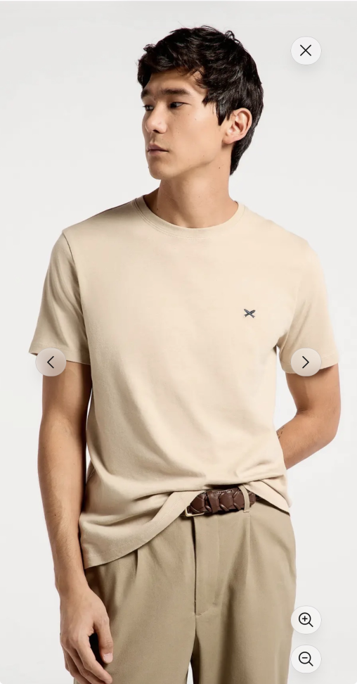 Camiseta Algodão Beje