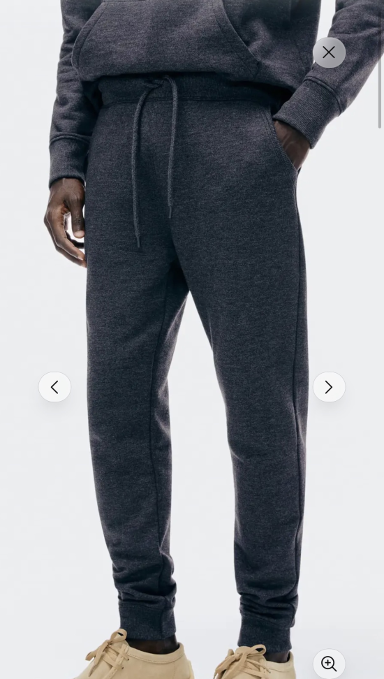 Calça Moletom Cinza Escuro Masculino