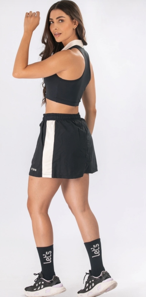 Short Saia Court Let’s Gym preto