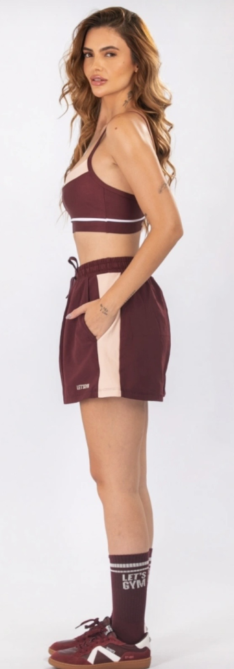 Short Saia Court Let’s Gym burgundy