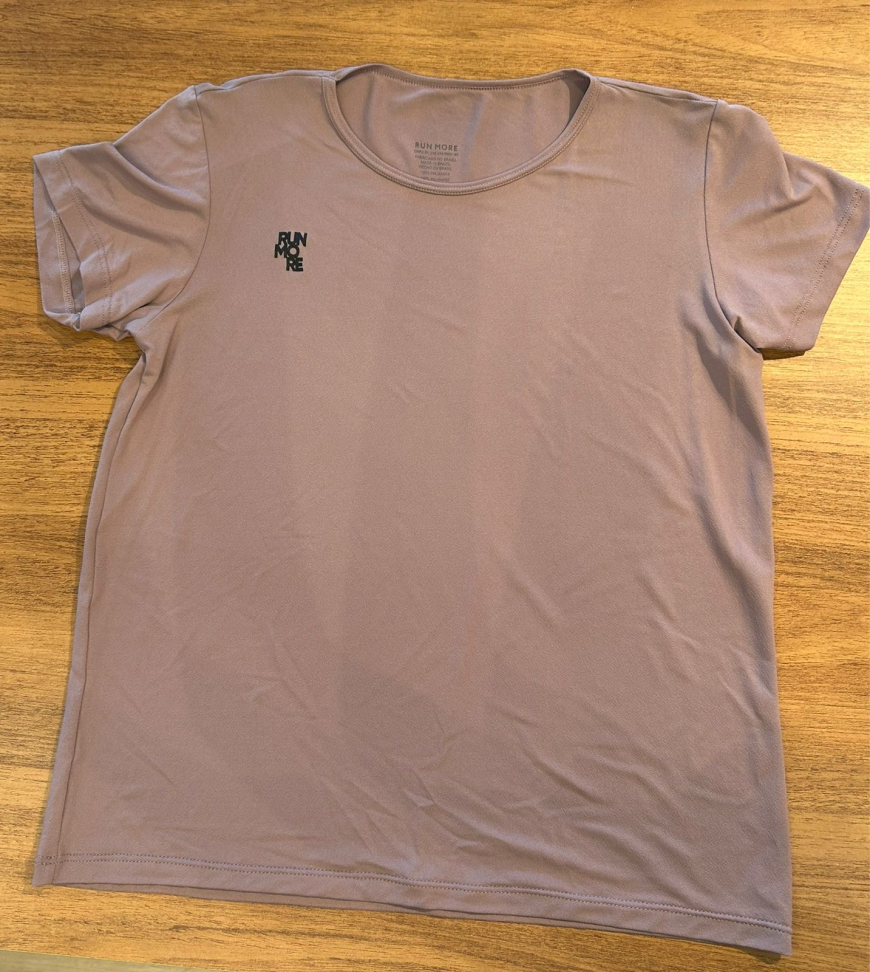 T-shirt decote redondo Run More roxo