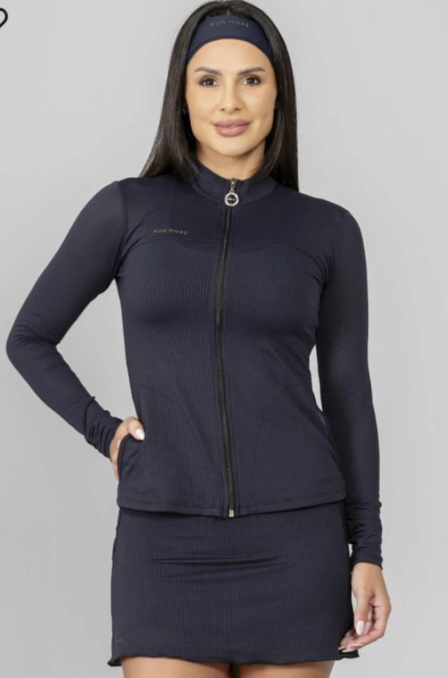 Jaqueta Fit Run More preto