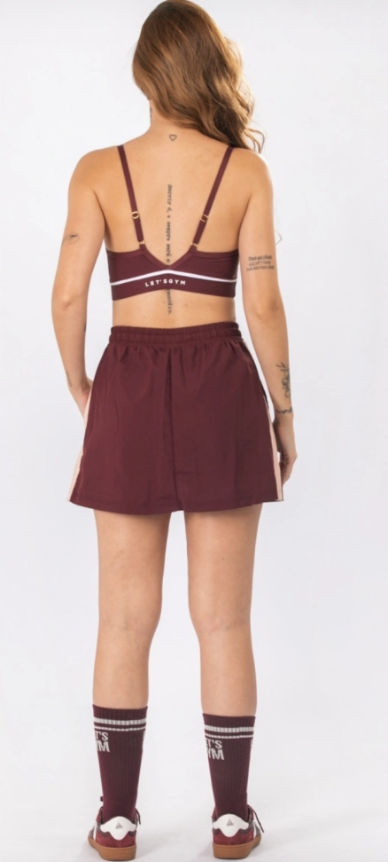 Short Saia Court Let’s Gym burgundy - #3