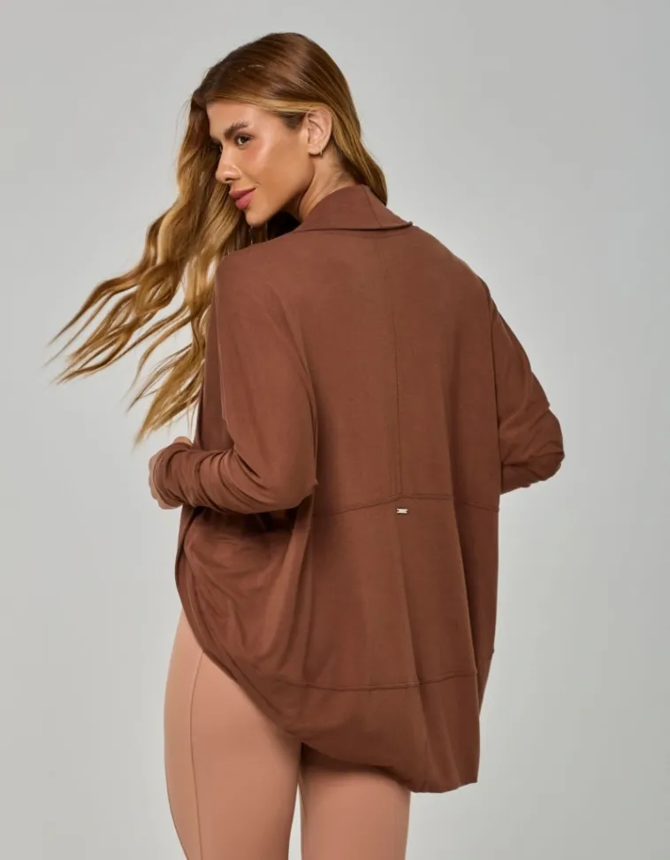 Cardigan Comfort Marrom Madeira Vestem