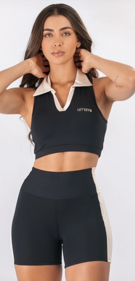 Cropped Court Let’s Gym preto