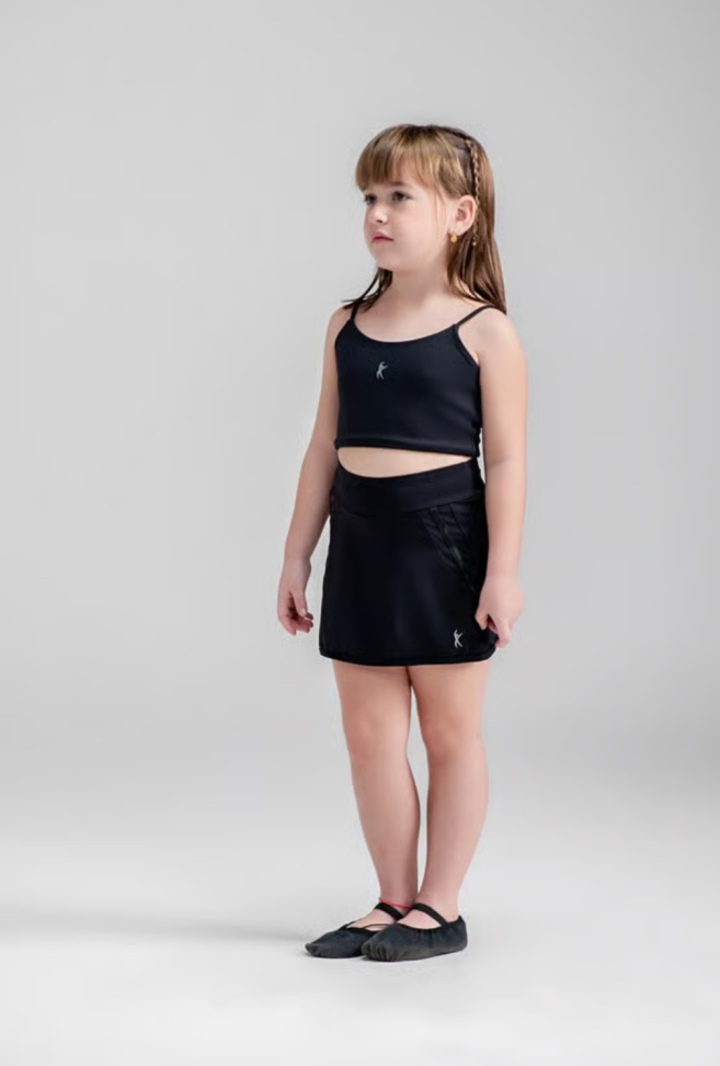 Short Saia Kids Preto
