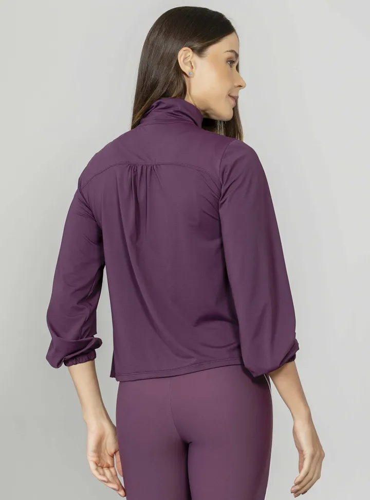 Jaqueta com Gola Run More roxo - #3