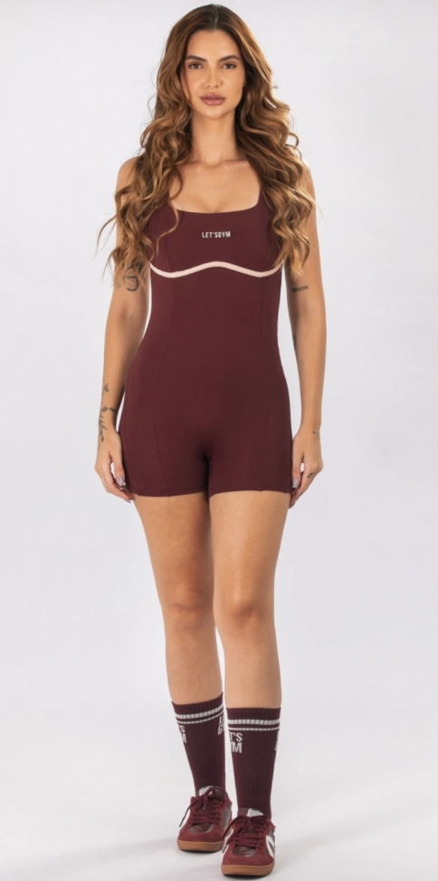 Macaquinho Court Let’s Gym burgundy